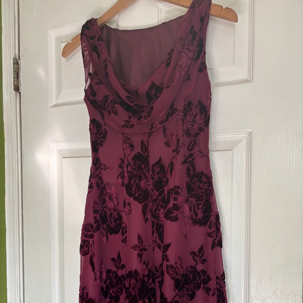 Vintage 90s Whimsigoth Burnout Velvet Dress - Picture 6 of 15
